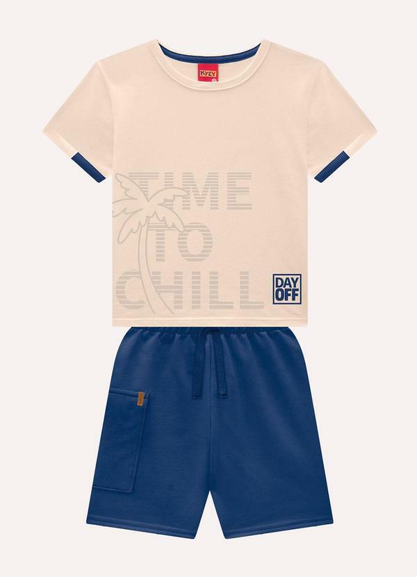 Conjunto Infantil Menino Lettering Bege