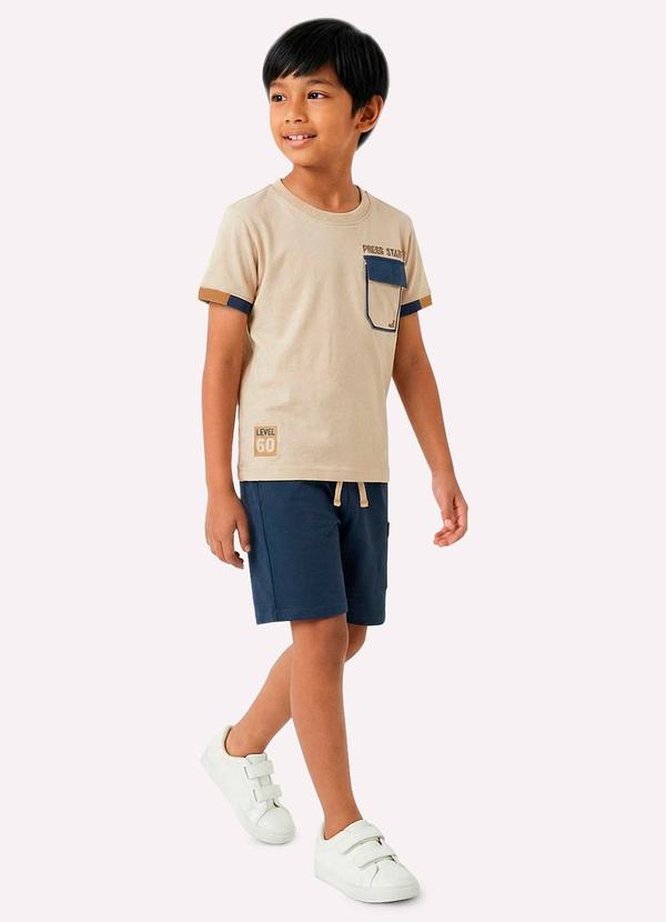 Conjunto Infantil Menino Lettering Bege