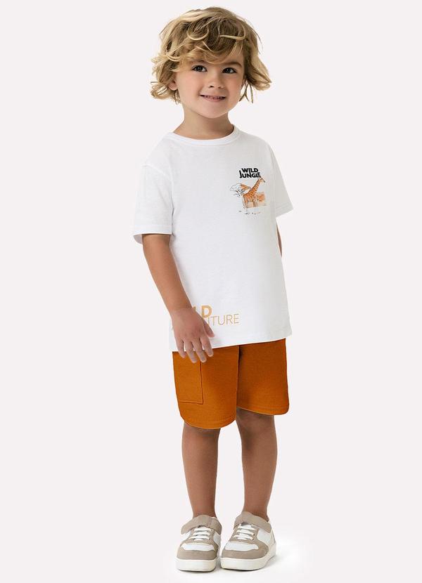 Conjunto Infantil Menino Lettering Branco