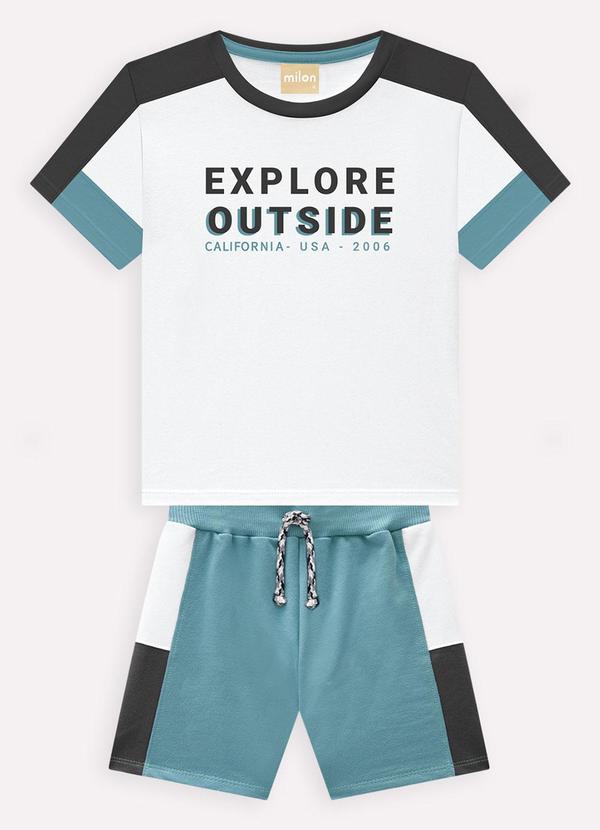Conjunto Infantil Menino Lettering Branco