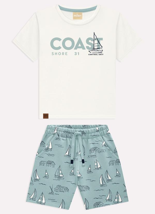 Conjunto Infantil Menino Lettering Branco