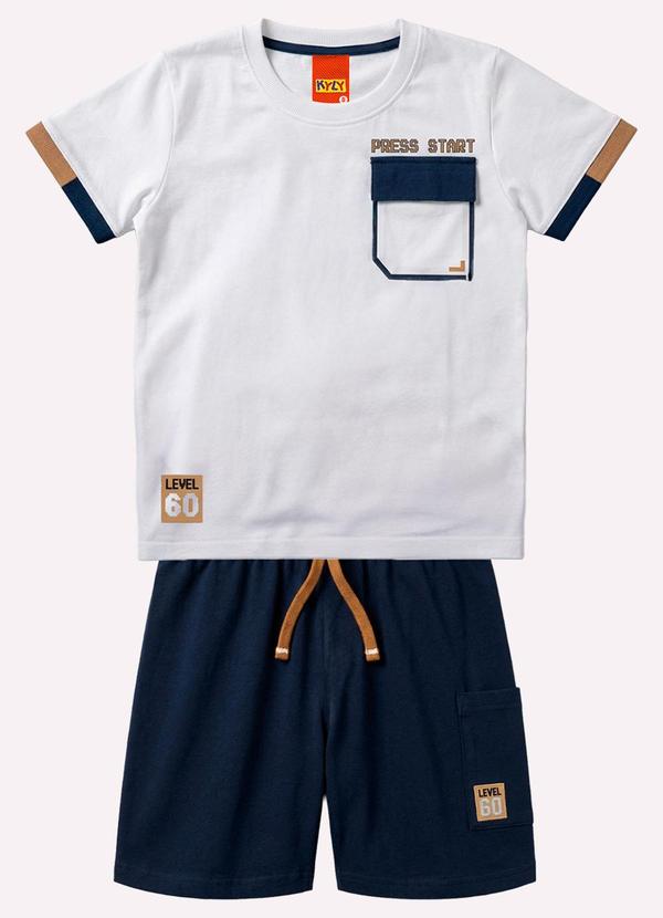 Conjunto Infantil Menino Lettering Branco