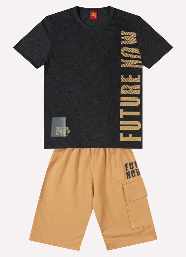 Conjunto Infantil Menino Lettering Cinza