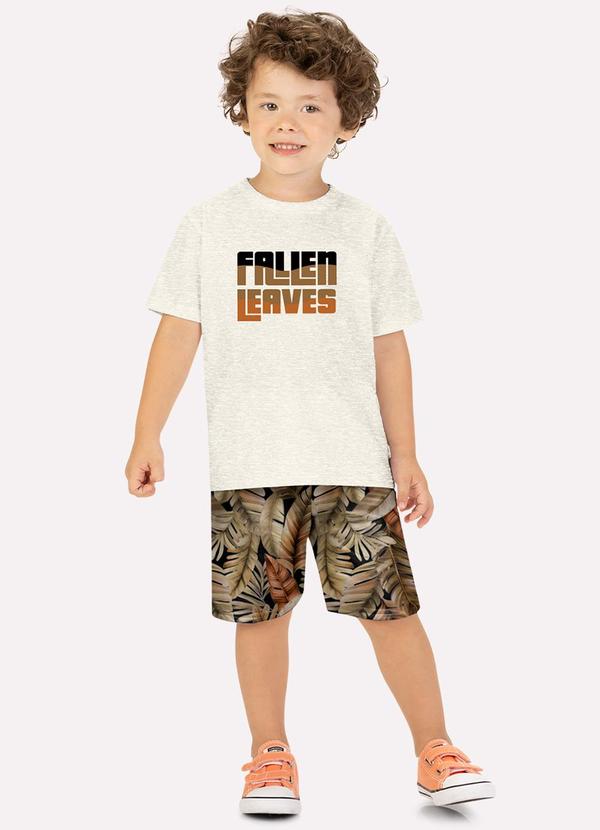 Conjunto Infantil Menino Lettering Cinza