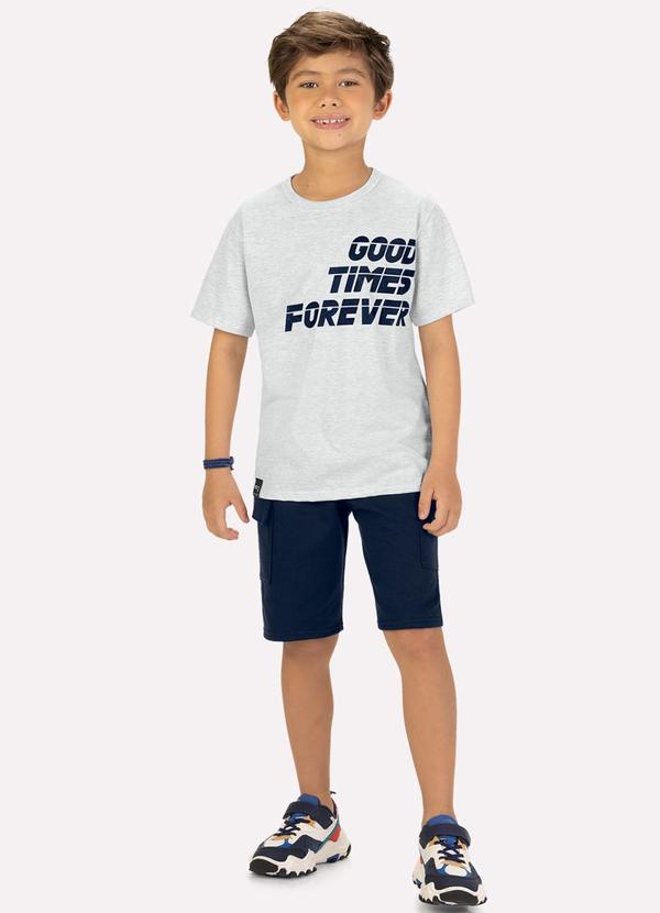 Conjunto Infantil Menino Lettering Cinza