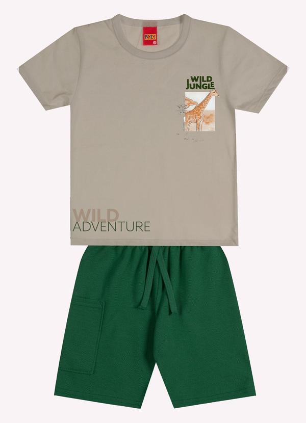 Conjunto Infantil Menino Lettering Marrom