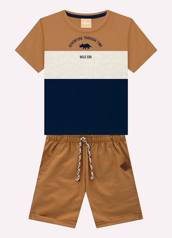 Conjunto Infantil Menino Lettering Marrom