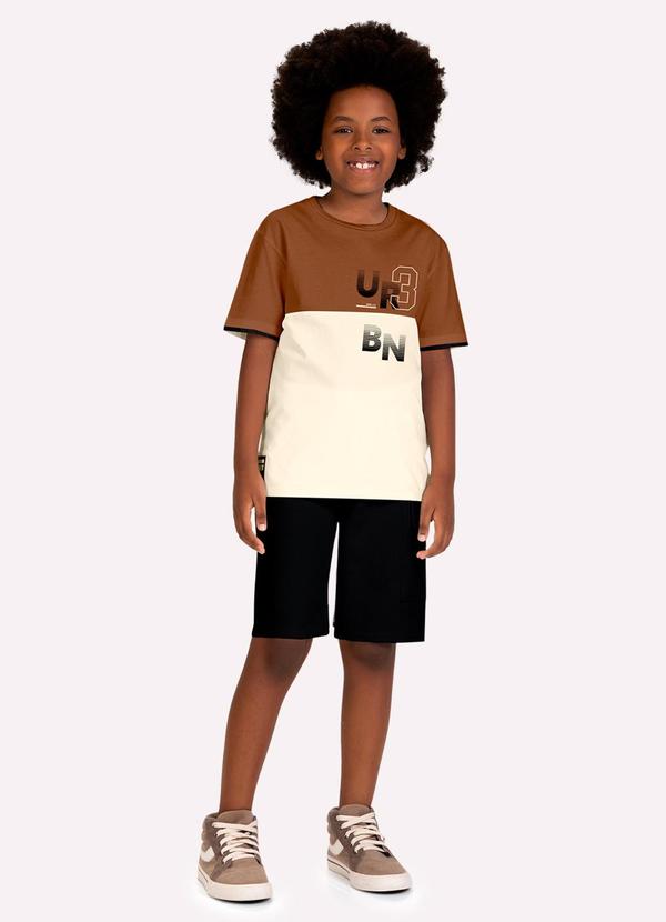 Conjunto Infantil Menino Lettering Marrom