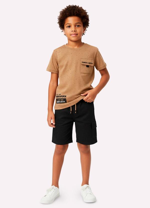 Conjunto Infantil Menino Lettering Marrom