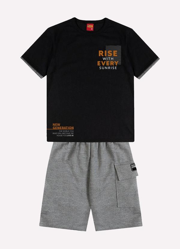 Conjunto Infantil Menino Lettering Preto