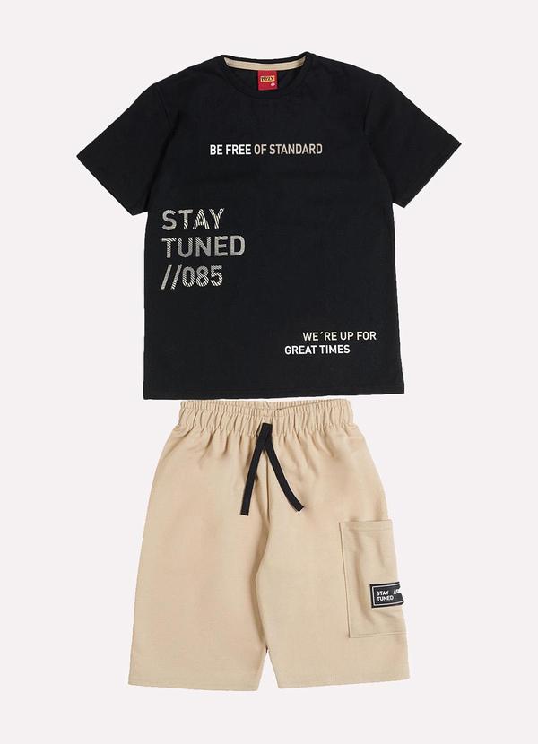 Conjunto Infantil Menino Lettering Preto