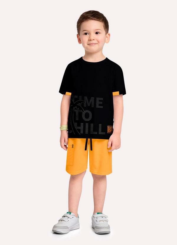 Conjunto Infantil Menino Lettering Preto