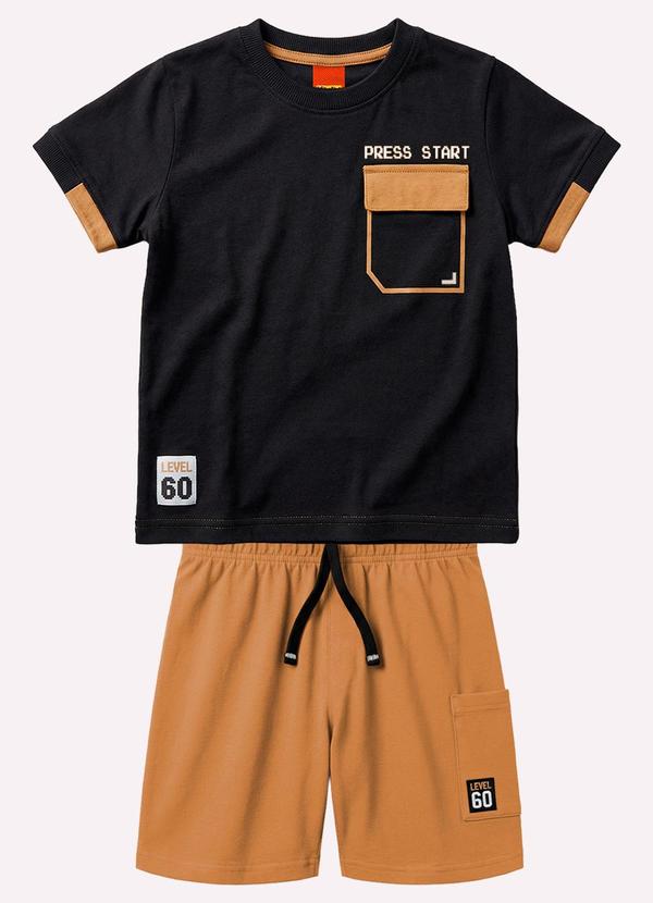 Conjunto Infantil Menino Lettering Preto
