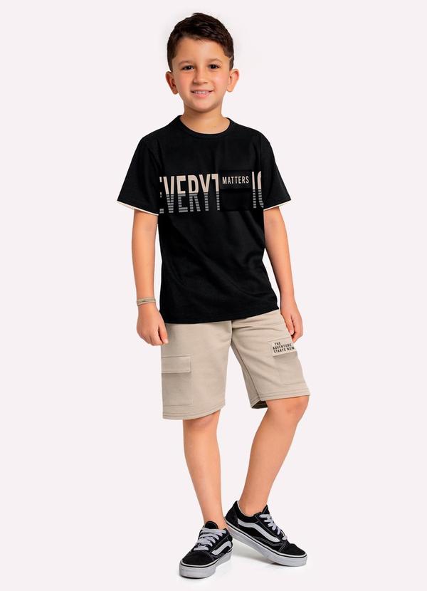 Conjunto Infantil Menino Lettering Preto