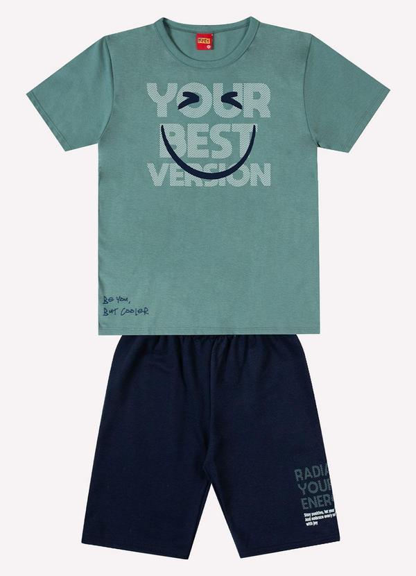Conjunto Infantil Menino Lettering Verde