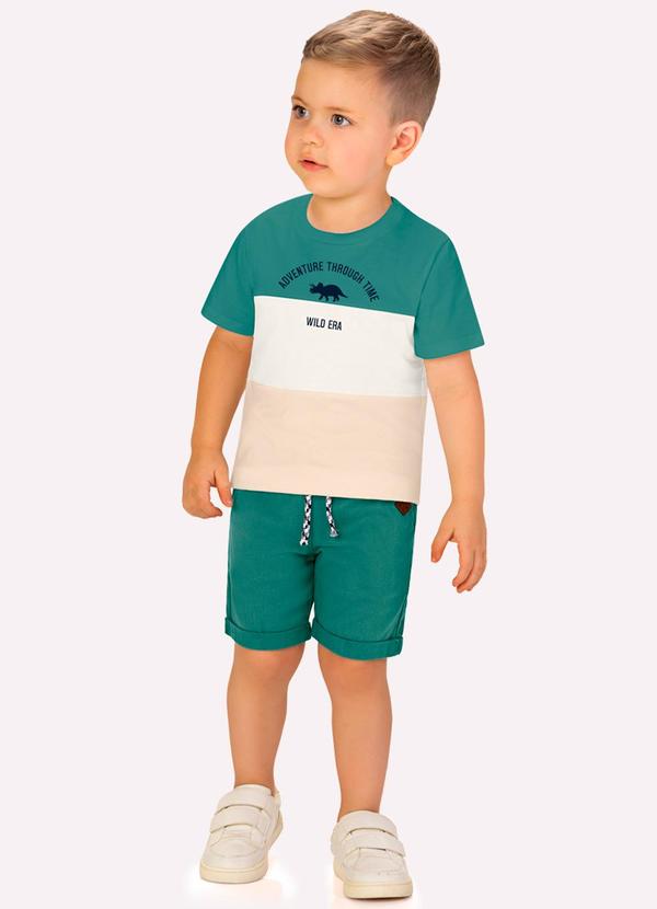 Conjunto Infantil Menino Lettering Verde