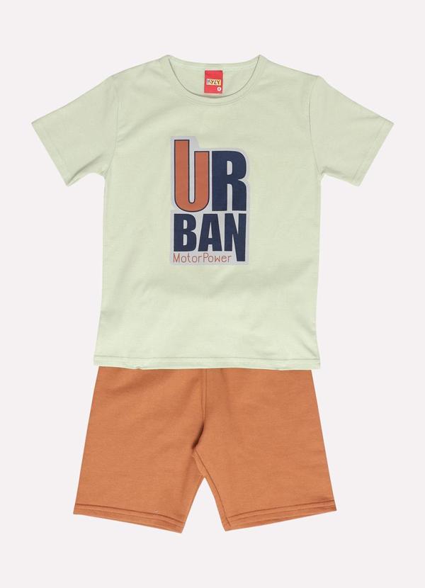Conjunto Infantil Menino Lettering Verde