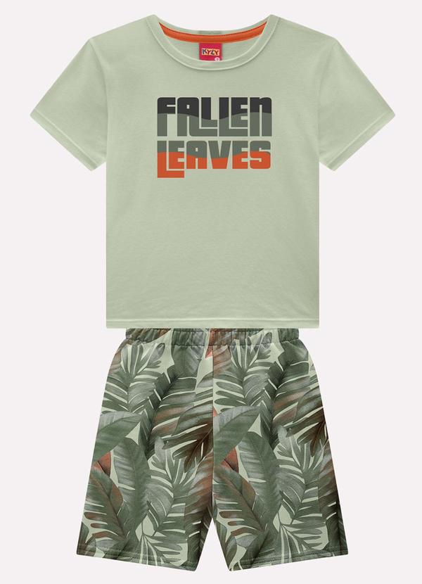 Conjunto Infantil Menino Lettering Verde