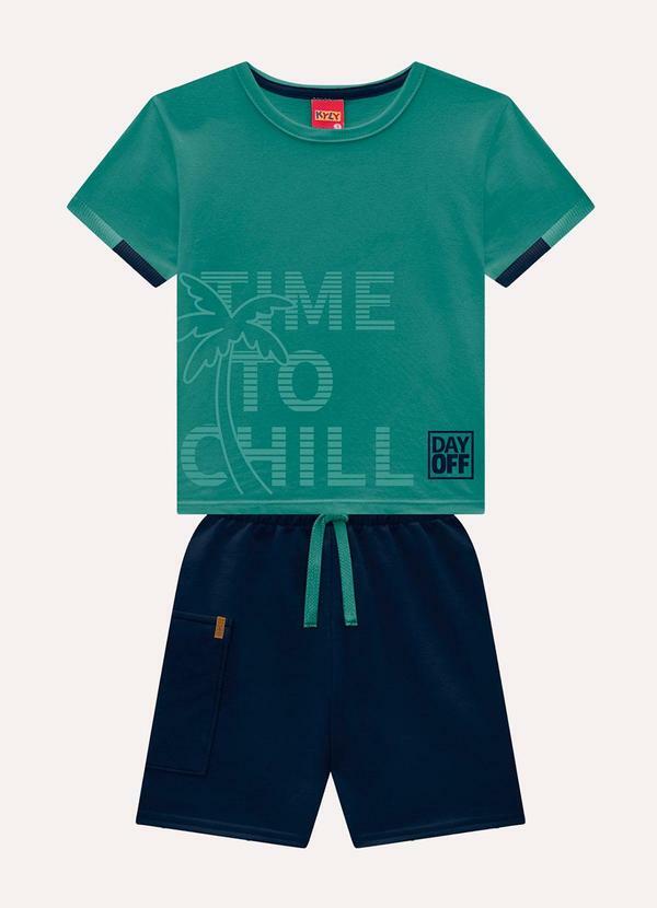 Conjunto Infantil Menino Lettering Verde