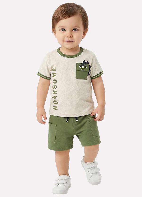 Conjunto Infantil Menino Lettering Verde