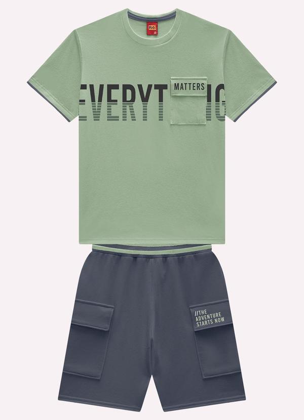 Conjunto Infantil Menino Lettering Verde