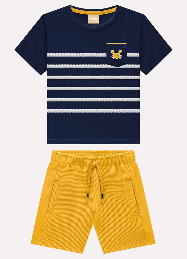 Conjunto Infantil Menino Listras Azul