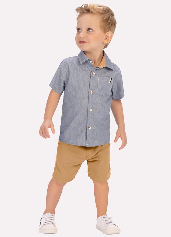 Conjunto Infantil Menino Listras Azul