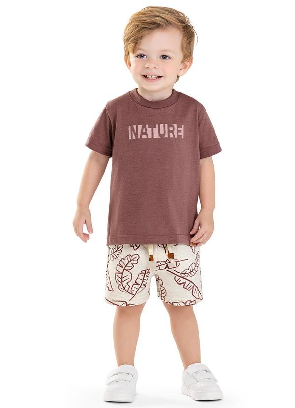 Conjunto Infantil Menino Nature Aveludado Marrom