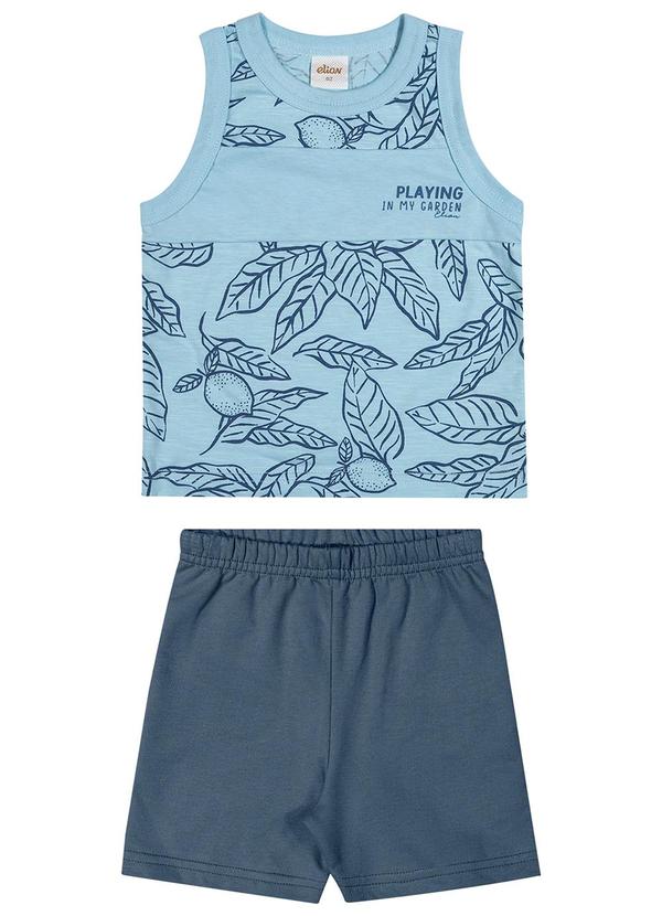 Conjunto Infantil Menino Nature Flamê Azul