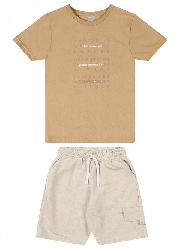 Conjunto Infantil Menino Nature Puff Marrom
