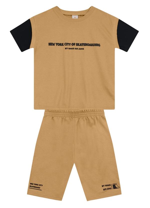 Conjunto Infantil Menino Oversized Marrom