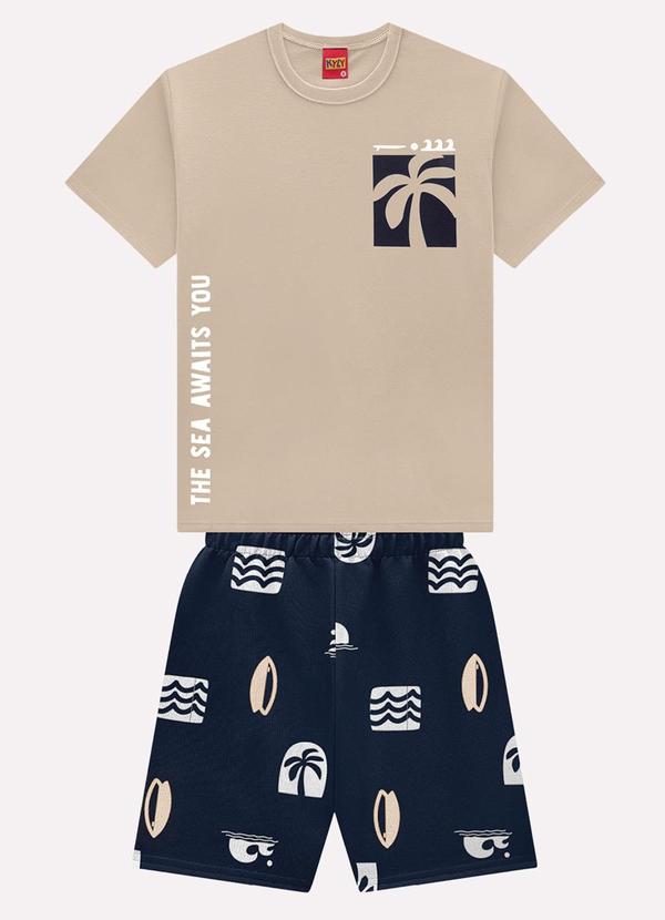 Conjunto Infantil Menino Palmeira Bege