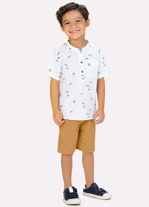 Vista 2 Conjunto Infantil Menino Parapentes Branco Milon Milon