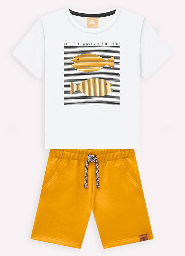 Conjunto Infantil Menino Peixes Branco