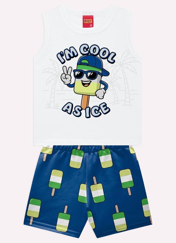 Conjunto Infantil Menino Picolé Branco