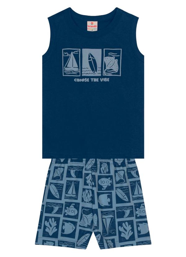 Conjunto Infantil Menino Praiano Azul