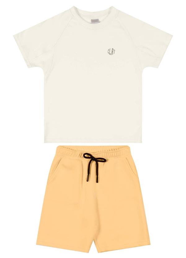Conjunto Infantil Menino Raglan Easemove Bege