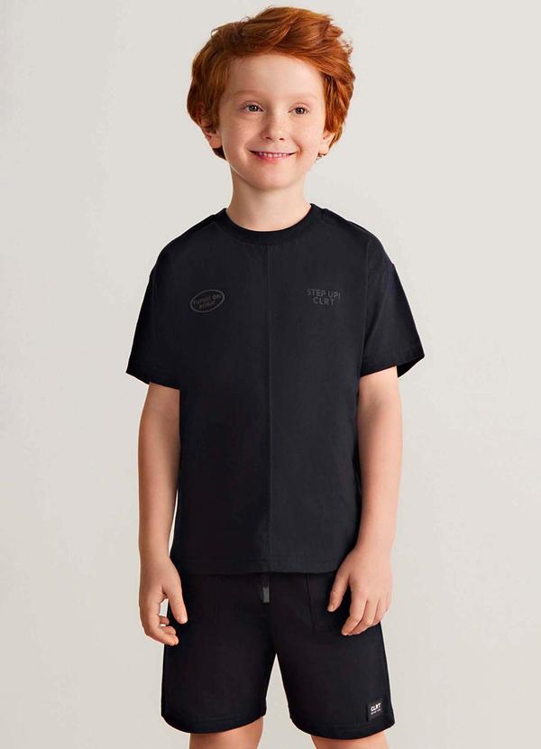 Conjunto Infantil Menino Recorte Frontal Preto