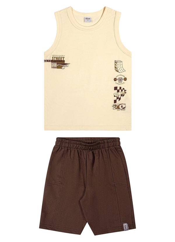 Vista 2 Conjunto Infantil Menino Regata Skate Amarelo Elian Elian