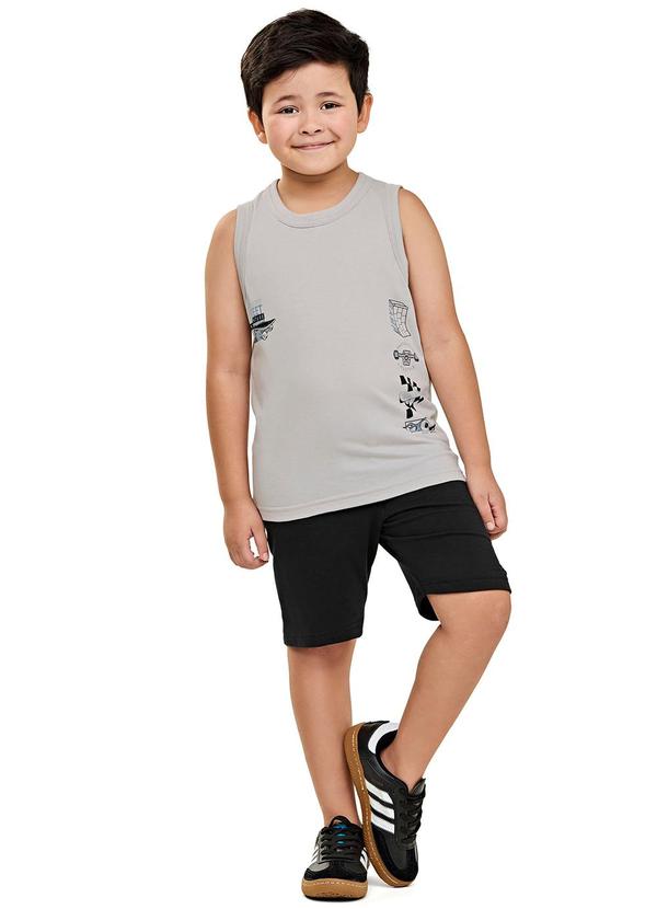 Vista 2 Conjunto Infantil Menino Regata Skate Cinza Elian Elian