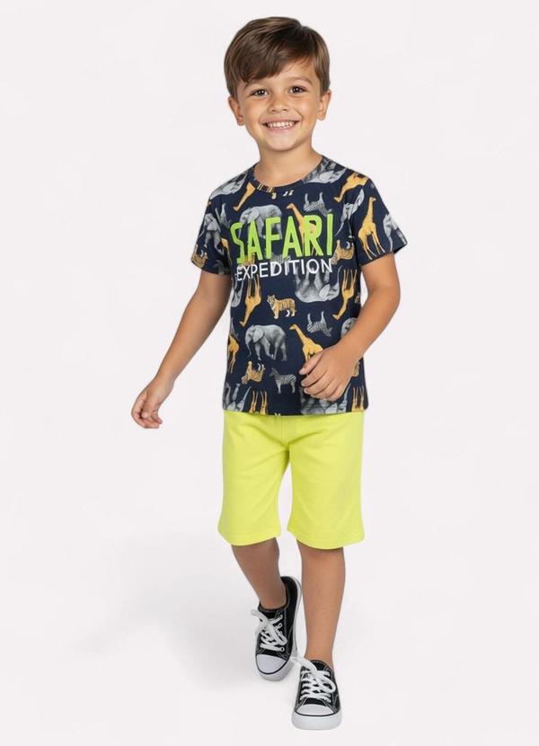 Conjunto Infantil Menino Safari Azul