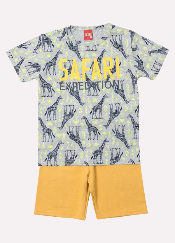 Conjunto Infantil Menino Safari Cinza