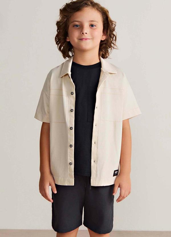 Conjunto Infantil Menino Sarjado Bege