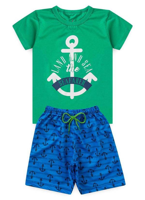 Vista 2 Conjunto Infantil Menino Seafarer Kangulu Verde Rosa Azul Rosa Azul