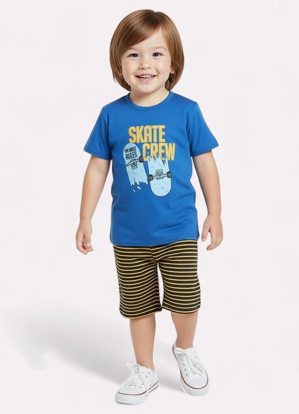 Conjunto Infantil Menino Skate Azul
