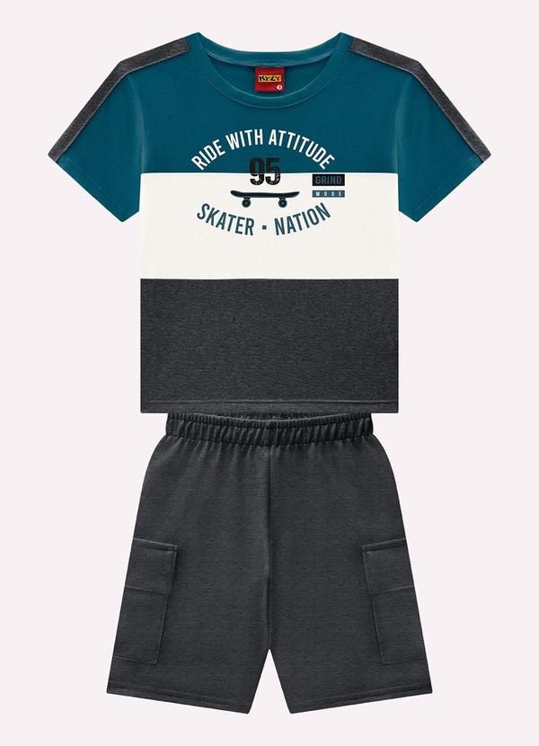 Conjunto Infantil Menino Skate Azul