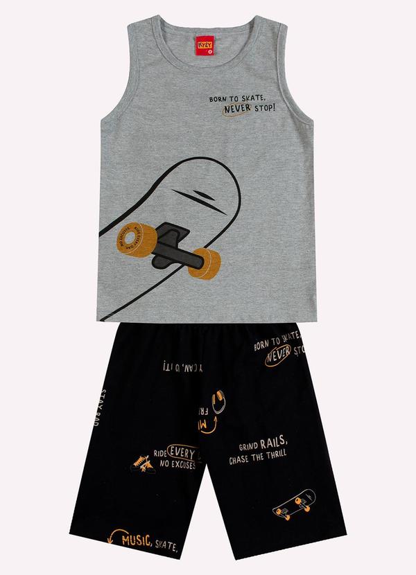 Vista 2 Conjunto Infantil Menino Skate Cinza Kyly Kyly