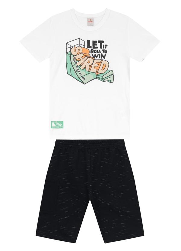 Vista 2 Conjunto Infantil Menino Skate em Gel Branco Brandili Brandili