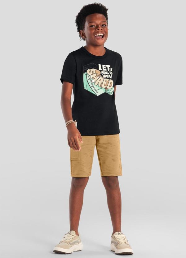 Vista 2 Conjunto Infantil Menino Skate em Gel Preto Brandili Brandili