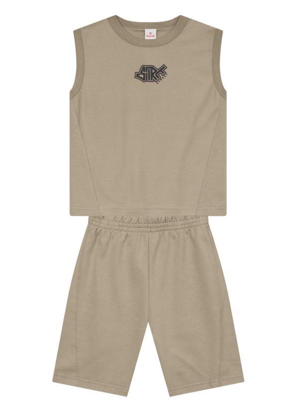 Vista 2 Conjunto Infantil Menino Skate Marrom Brandili Brandili